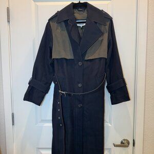 Designer Navy Trench Coat